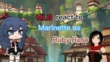 ||MLB|| react to Marinette as Ruby Rose ||RWBY||