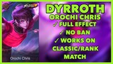 Dyrroth KOF Skin Script with Voice Orochi Chris - Patch Aamon | Mobile Legends