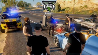 DIGEREBEK POLISI DI DEPAN RUMAH MEWAH !! GTA V ROLEPLAY