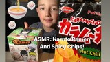 ASMR: Eating Naruto Ramen And Spicy Chips!!