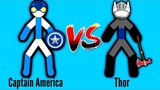 Captain America vs Thor | Supreme Duelist Stickman