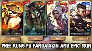 NEW! GET FREE KUNG FU PANDA SKIN AND EPIC SKIN! FREE SKIN + JADE TOKEN REWARDS | MOBILE LEGENDS 2022