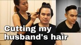 CUTTING MY HUSBAND'S HAIR! - During Quarantine | Easy Steps - Fade Out Cut | DIY HAIRTSTYLE TUTORIAL