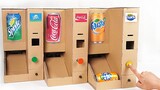 【Life】【Craft】Making beverage vending machine from cardboard