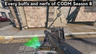 Every nerfs and buffs made in CODM Season 8