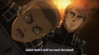 Survey Corp(Jean, Connie, Armin, Mikasa) Sad and Crying Sasha Dying! Attack on Titan Eps 8 Season 4!