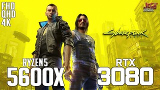 Cyberpunk 2077 on Ryzen 5 5600x + RTX 3080 1080p, 1440p, 2160p benchmarks!