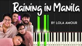 Raining in Manila by Lola Amour piano cover / tutorial / synthesia + sheet music (SLOW VERSION)