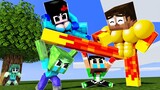 Monster School : The Rubber Man Baby Zombie - Sad Story - Minecraft Animation