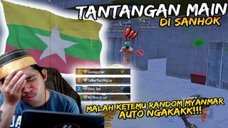 MAIN RANDOM DI SANHOK !!! KETEMUNYA SAMA ORANG MYNMAR NGAKAK!!! PERANG GA BAWA SENJATA | PUBG Mobile