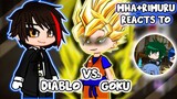 MHA/BNHA+Rimuru Reacts To Goku VS. Diablo || Gacha Club ||