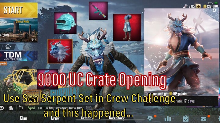 Sea Serpent Set & Cover Premium Crate Opening | 57 Kills Crew Challenge Gameplay | PUBG MOBILE