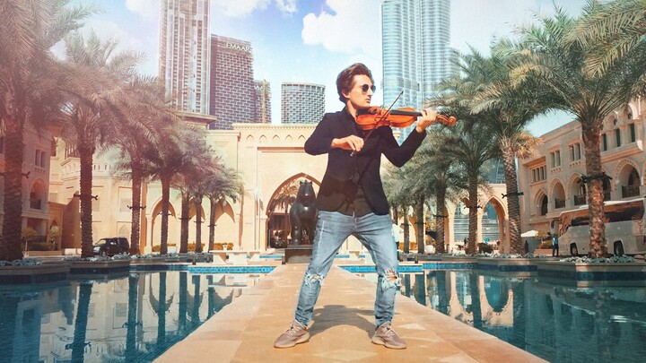 [Music]Playing <Counting Stars> with a violin in Dubai