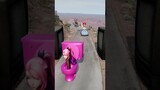 Crazy Skibidi Toilets On Sharp Turn with Giant Hammer & 2 TVs | BeamNG.Drive
