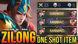 OVERPOWERED!! Zilong One Shot Item (PLEASE TRY) - Build Top 1 Global Zilong ~ MLBB