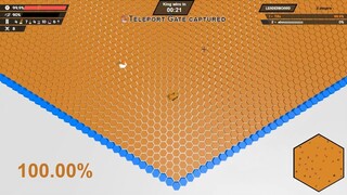 Hexanaut.io [Superhex.io] Map Control: 100.00%