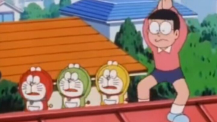 The scene where mini Dora appears in Doraemon
