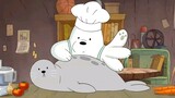 Mari Bare Bears. Beruang putih dan anjing laut sangat lucu dan tidak berkepala.