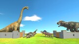 Boss T-Rex vs Boss Brachiosaurus - Animal Revolt Battle Simulator