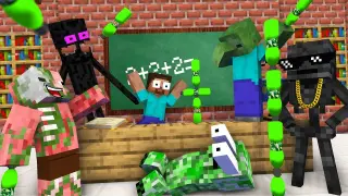 Monster School : BABY MONSTERS BOTTLE FLIP CHALLENGE 2 - Minecraft Animation