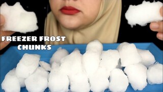 ASMR ICE EATING || SQUEKY FREEZER FROST CHUNKS EATING