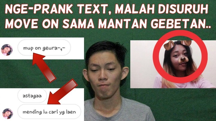 PRANK TEXT Gebetan malah GUA DITOLAK  + DISURUH MOVE ON  - Prank Indonesia