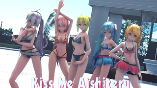 ≡MMD≡ RinHakuGumiMikuLuka --Kiss me I love you 4KUHD60FPS ซับไทย