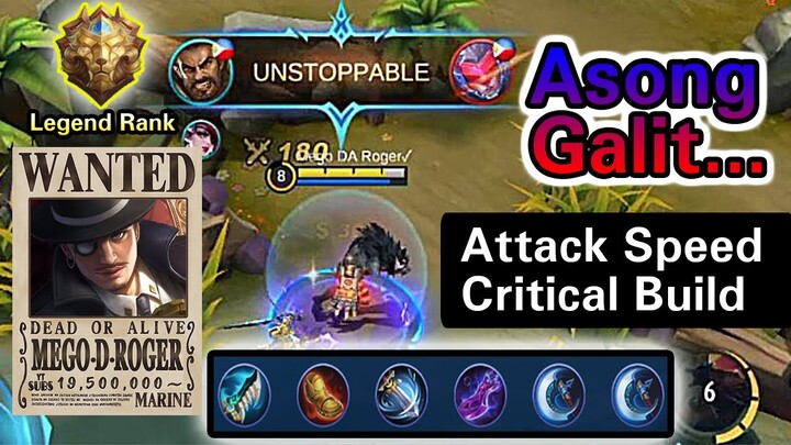 Attack Speed Crit chance Build Roger - Mobile Legends