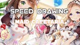 Speed drawing maid cafetaria