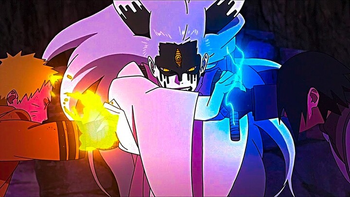 Naruto dan Sasuke melawan Momoshiki. Indo sub