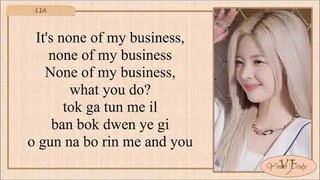 ITZY 'None of My Business' Easy Lyrics