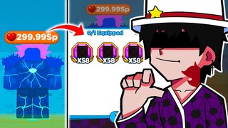 DERROTEI o novo boss e consegui o melhor grimorio do anime punching simulator !!