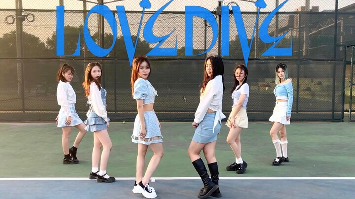 在浙交院的落日下坠入爱河｜IVE《LOVE DIVE》大学校内绝美外景翻跳