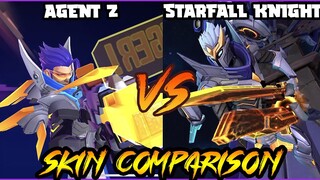 GRANGER STARFALL KNIGHT LEGEND SKIN EFFECTS VS. AGENT Z SKIN - MLBB SKIN COMPARISON SERIES