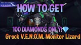 HOW TO GET GROCK VENOM SKIN FOR 100 DIAMONDS ONLY!!+Skin Giveaway!
