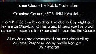 James Clear  Course﻿ The Habits Masterclass download