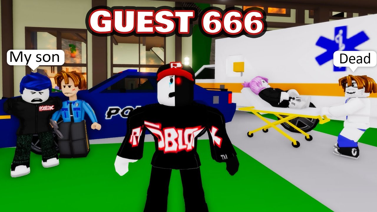 ROBLOX Brookhaven 🏡RP - FUNNY MOMENTS  Legend of Guest 666 (JENNA 8) -  BiliBili