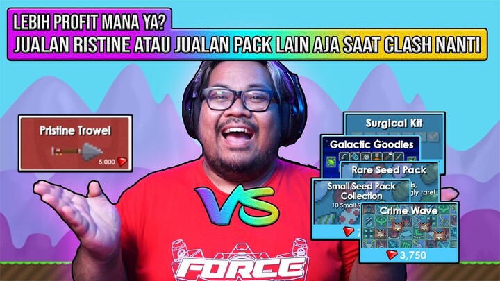 LEBIH PROFIT JUAL PRISTINE ATAU PACK LAIN SAAT CLASH | PERSIAPAN BLOCK BUILDER | GROWTOPIA INDONESIA