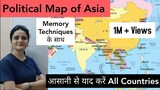 ASIA Map | Political Map of Asia | Map of Asian Countries with names |  with Memory Techniques