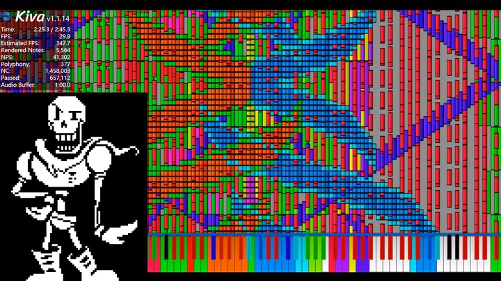 [Black MIDI] Undertale-Malaikat kecil ~Papyrus~ 1,4 juta notasi musik!