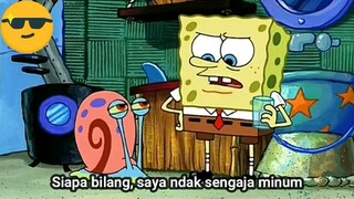 meme spongebob : saya tidak sengaja minum