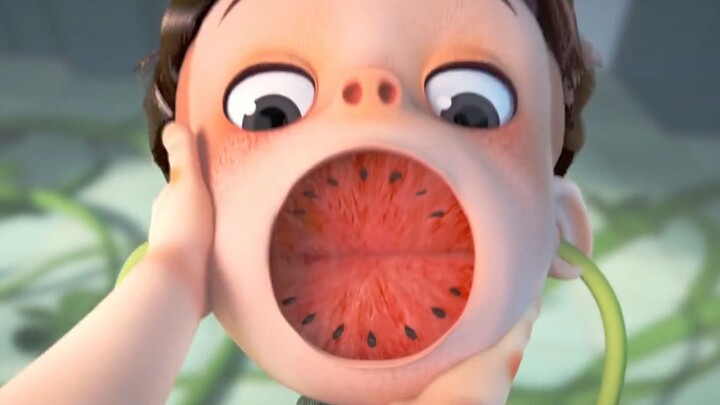 Cậu bé đã biến thành một quả dưa hấu lớn vì nó không nhổ hạt, mỗi lần nó ăn dưa hấu, một đứa trẻ sẽ 