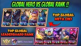 PARTY TOP GLOBAL HERO VS TOP GLOBAL 1 LEADERBOARD RANK❗️WILL KNOW HENX - MOBILE LEGENDS