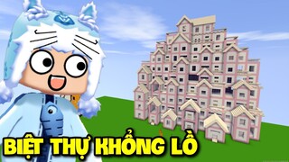 MEOWPEO KHÁM PHÁ CĂN BIỆT THỰ MÀU HỒNG SIÊU TO KHỔNG LỒ TRONG MINI WORLD VÀ CÁI KẾT ĐẮNG