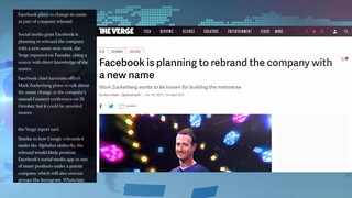 FACEBOOK PLANNING TO REBRAND NEXTWEEK