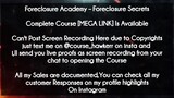 Foreclosure Academy course  - Foreclosure Secrets download