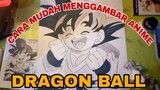 cara mudah menggambar anime dragon ball son goku