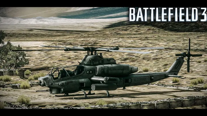AH-1Z Viper Close Air Support (Coop Gameplay) Battlefield 3 - 4K