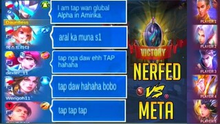 I'M TAP 1 GLUBAL ALPHA PRANK!| PICKING PALANG LAUGHTRIP NA!| NERFED HEROES VS META HEROES| MLBB