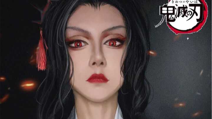 Demon Slayer-Kibutsuji Muzan imitation makeup